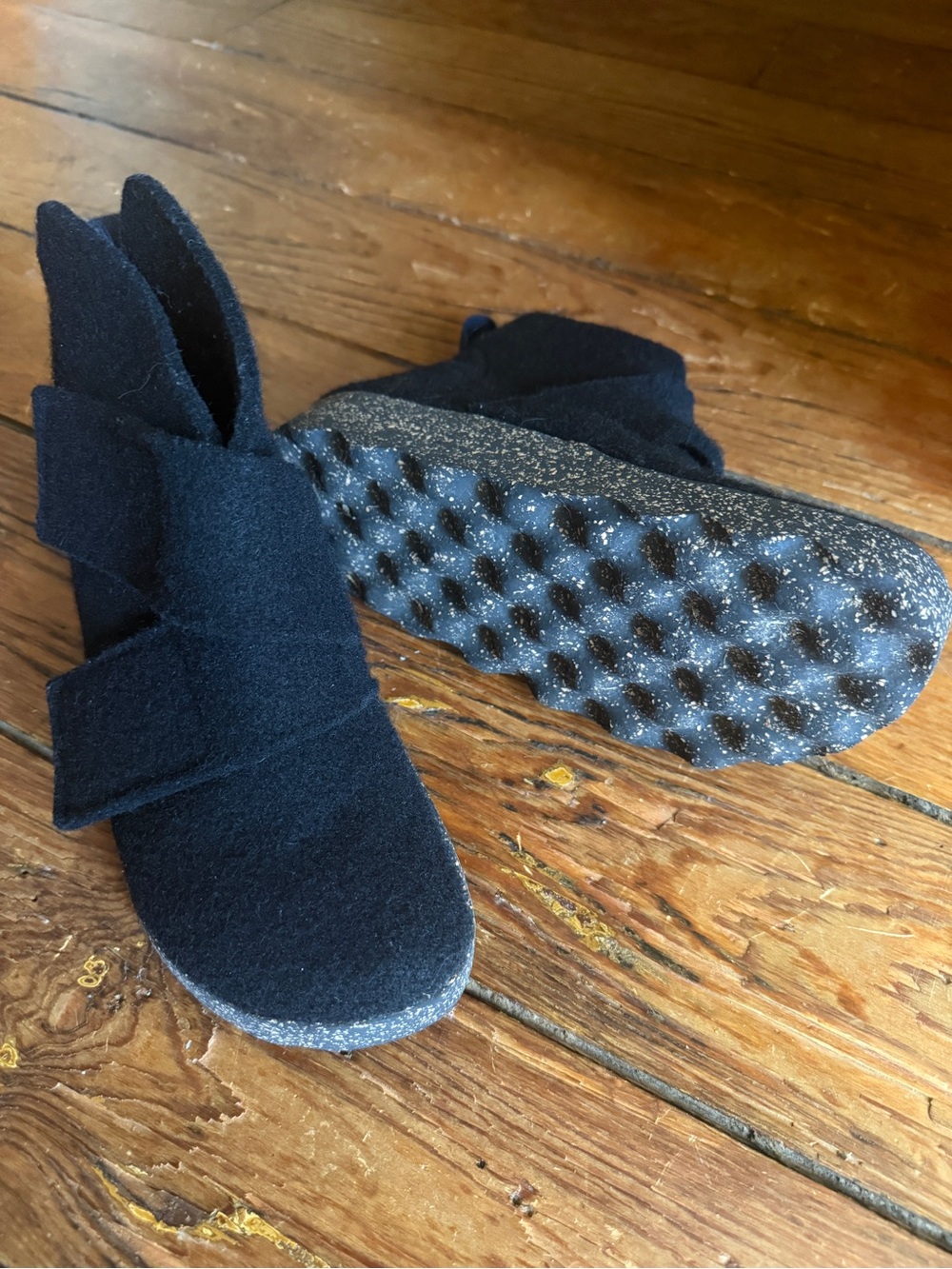 Asportuguesas Wool Ankle Bootie w/ Velcro Straps